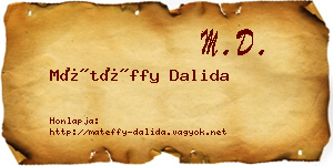 Mátéffy Dalida névjegykártya